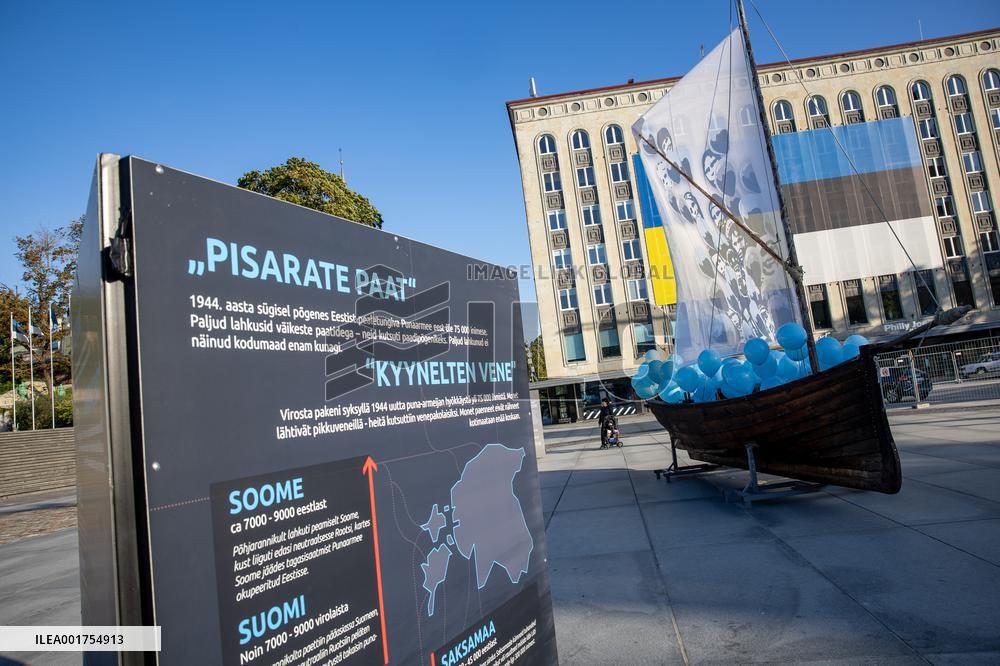 'Boat of tears' commemorating Estonian refugees of 1944