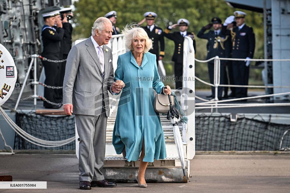 King Charles Visit To France - Visit HMS Iron Duke In Bordeaux