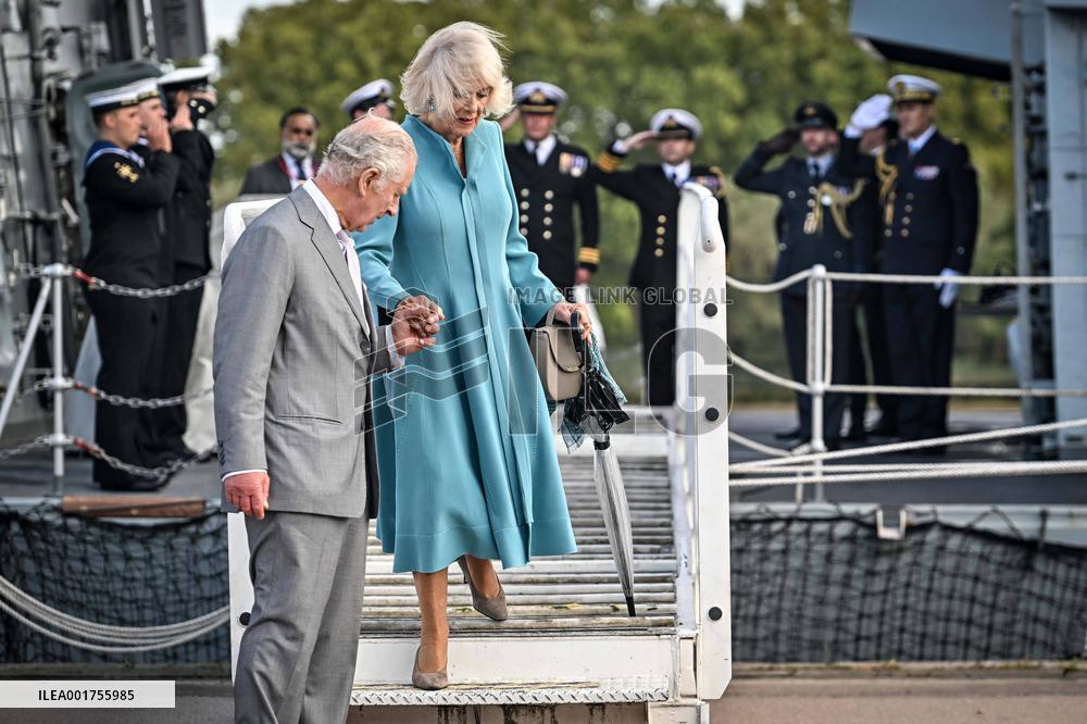 King Charles Visit To France - Visit HMS Iron Duke In Bordeaux