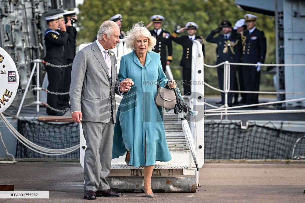 King Charles Visit To France - Visit HMS Iron Duke In Bordeaux
