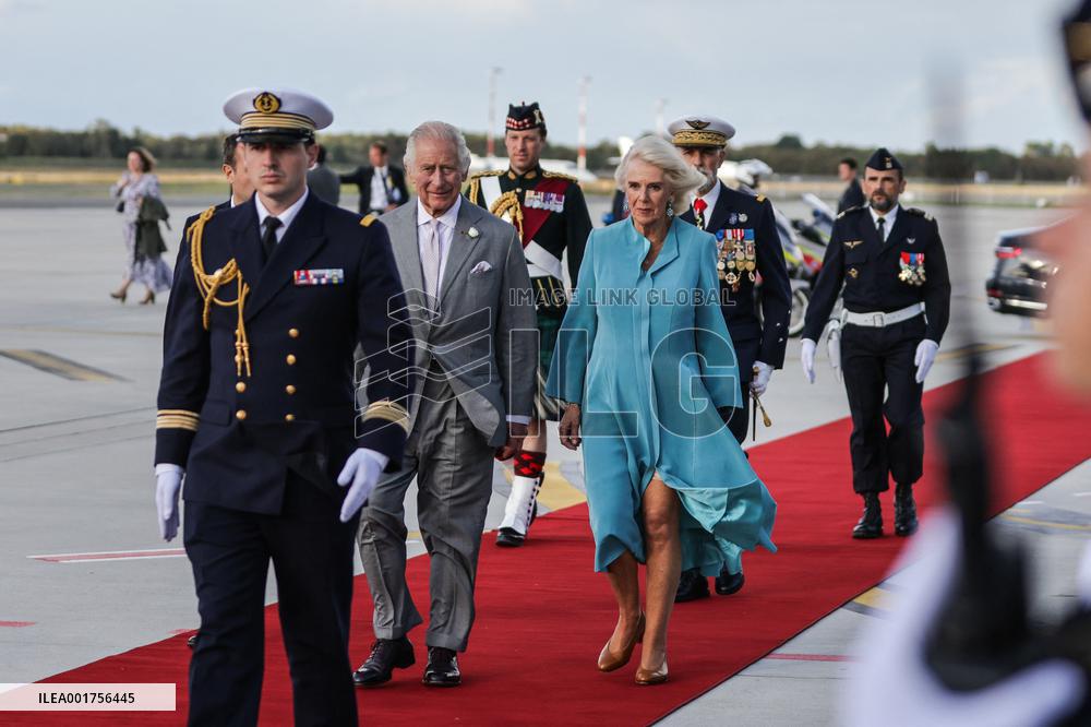 King Charles Visit To France - At Bordeaux Merignac Airport