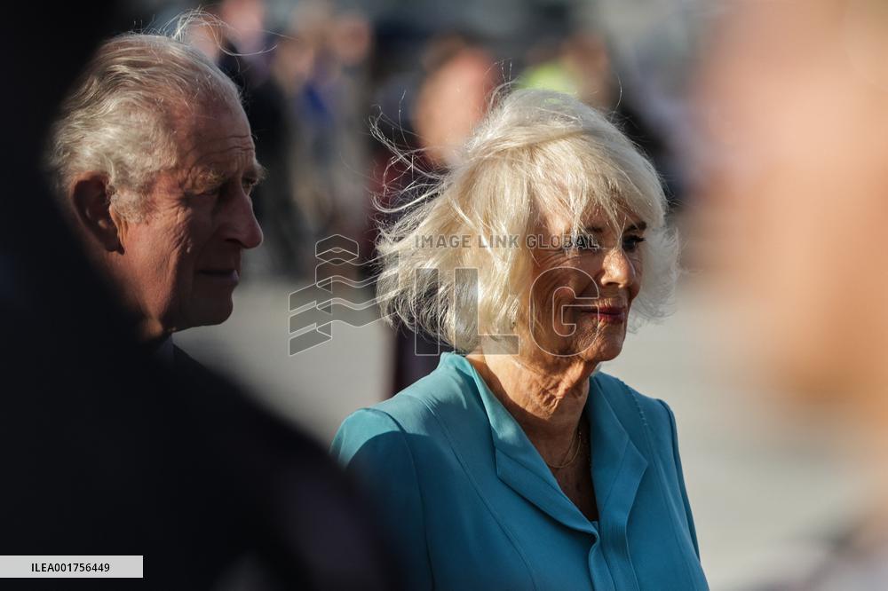 King Charles Visit To France - At Bordeaux Merignac Airport