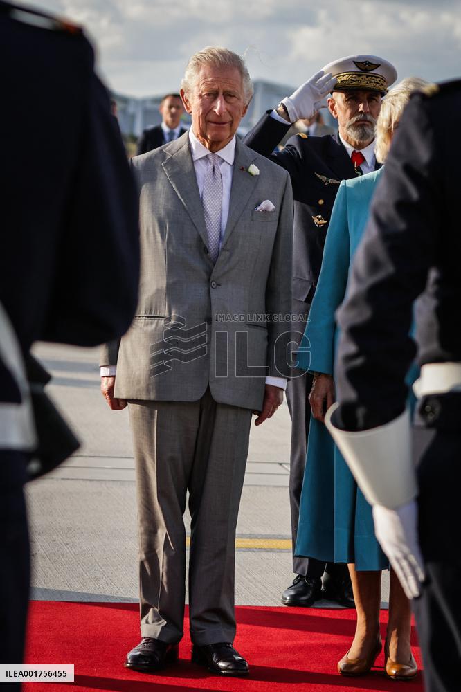 King Charles Visit To France - At Bordeaux Merignac Airport