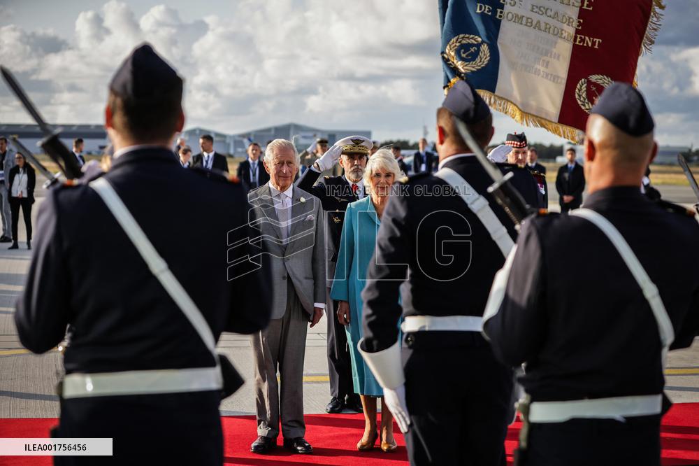 King Charles Visit To France - At Bordeaux Merignac Airport