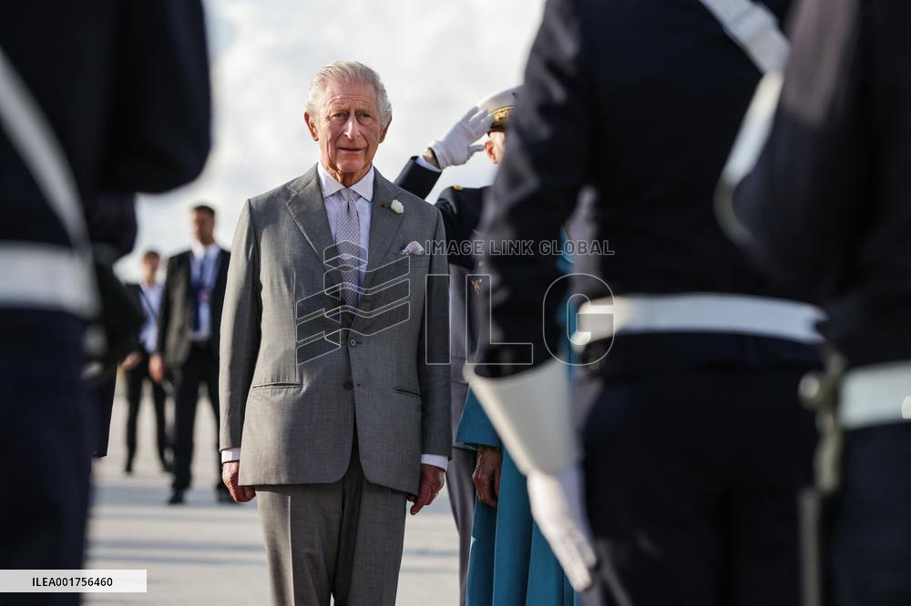 King Charles Visit To France - At Bordeaux Merignac Airport
