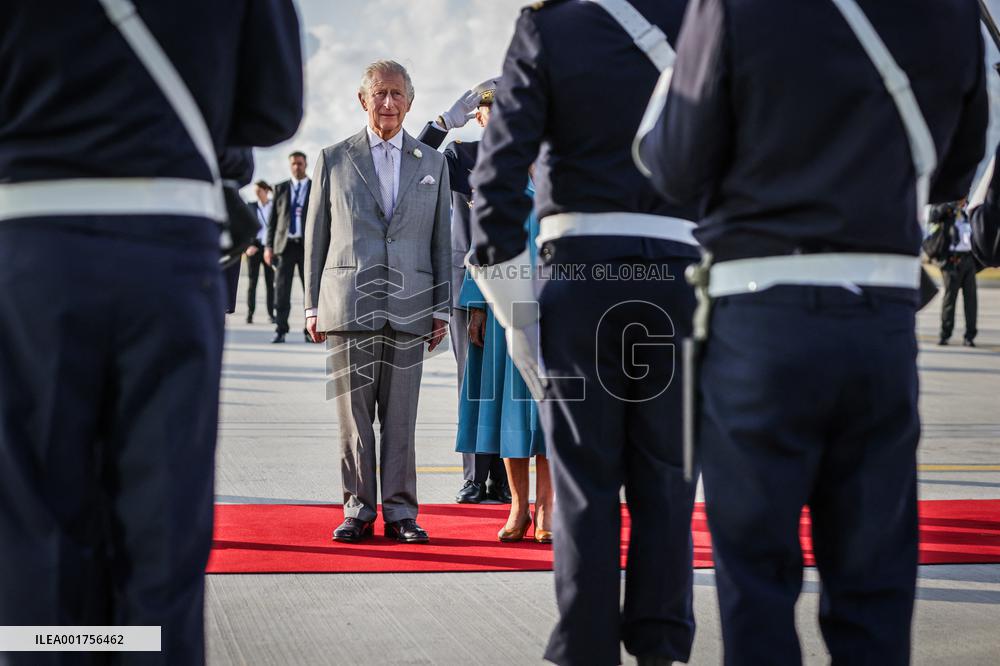 King Charles Visit To France - At Bordeaux Merignac Airport