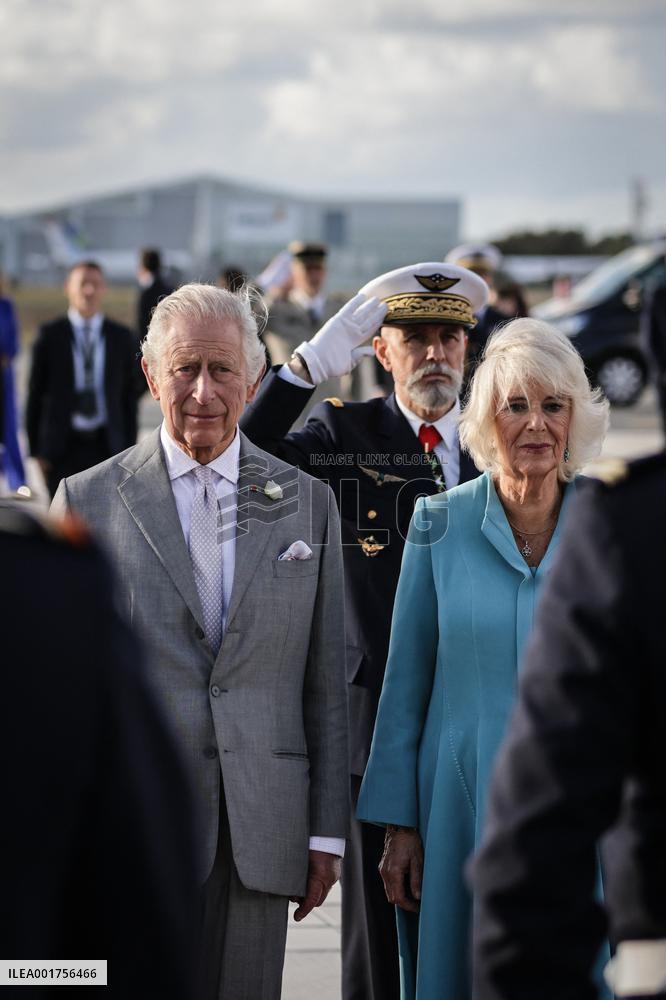 King Charles Visit To France - At Bordeaux Merignac Airport