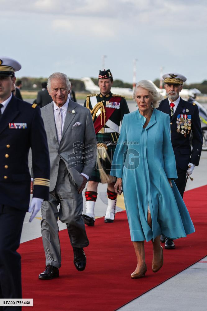 King Charles Visit To France - At Bordeaux Merignac Airport