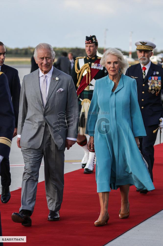 King Charles Visit To France - At Bordeaux Merignac Airport