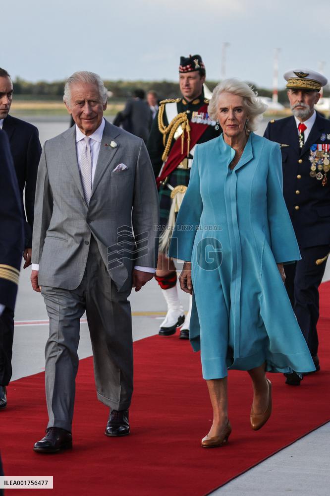 King Charles Visit To France - At Bordeaux Merignac Airport