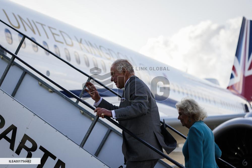 King Charles Visit To France - At Bordeaux Merignac Airport