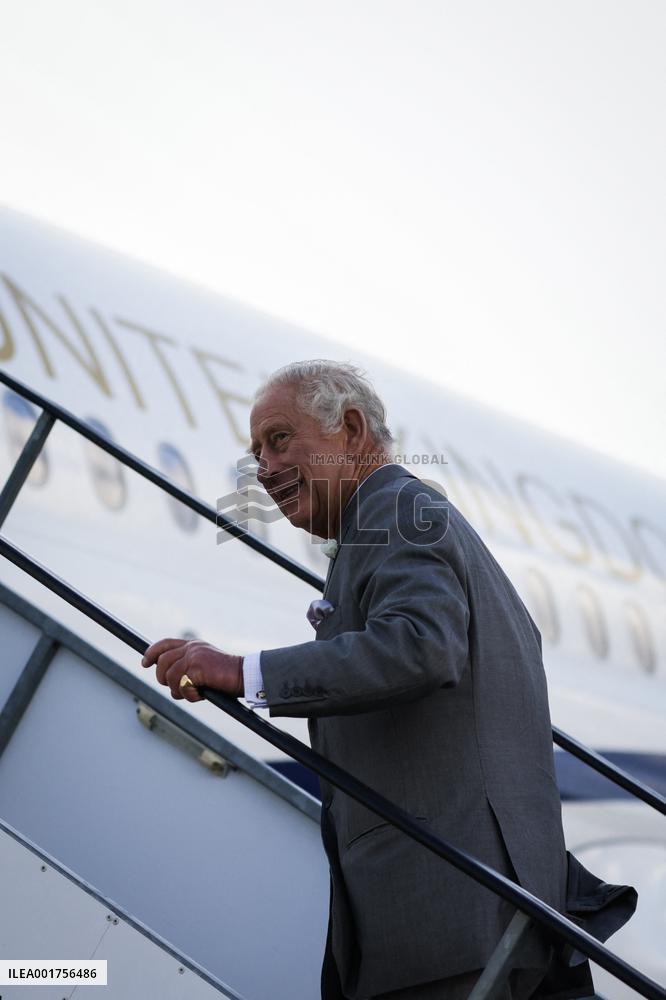 King Charles Visit To France - At Bordeaux Merignac Airport