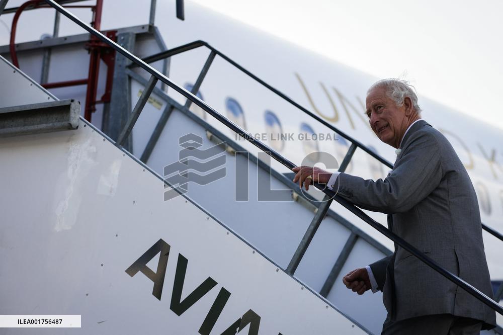 King Charles Visit To France - At Bordeaux Merignac Airport