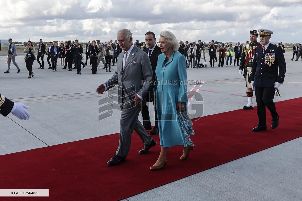 King Charles Visit To France - At Bordeaux Merignac Airport