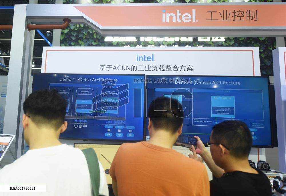Intel Booth at The 2023 China International Industry Fair in Shanghai