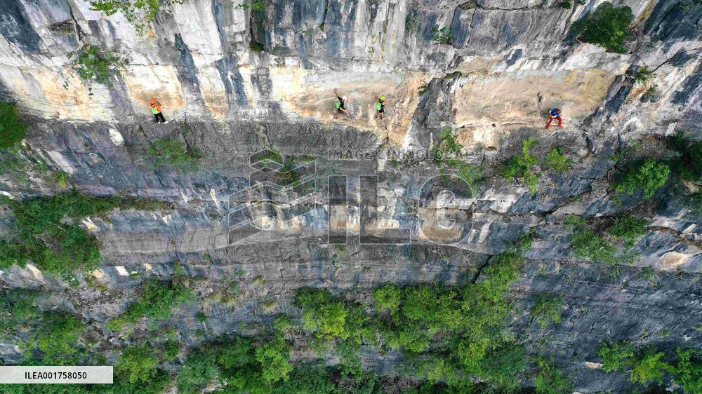 Rock Climbers Experience Via Ferrata Climbing