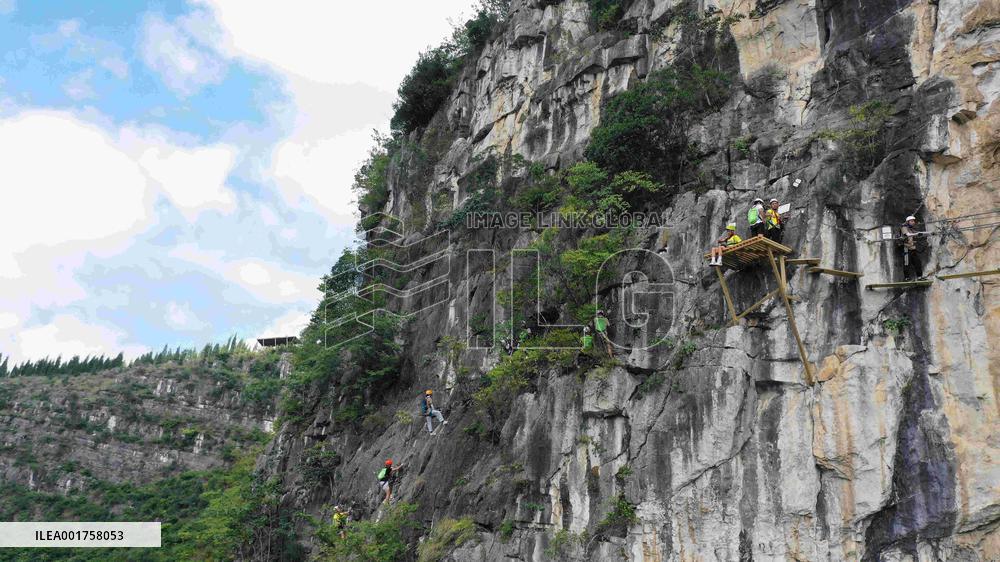 Rock Climbers Experience Via Ferrata Climbing