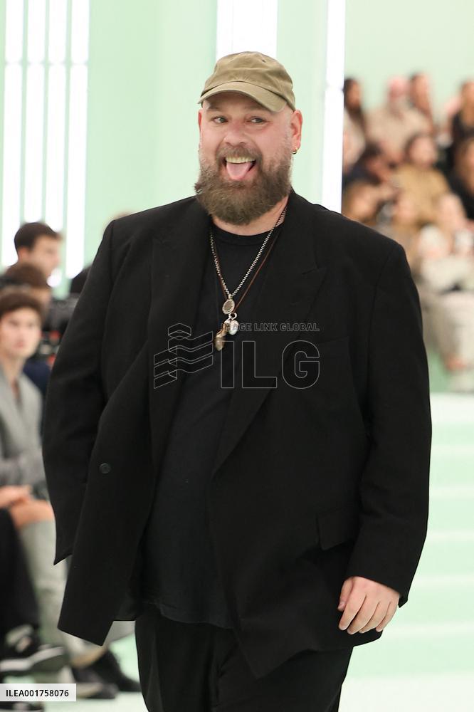 MFW - Designer Marco Falcioni Walks Boss Runway