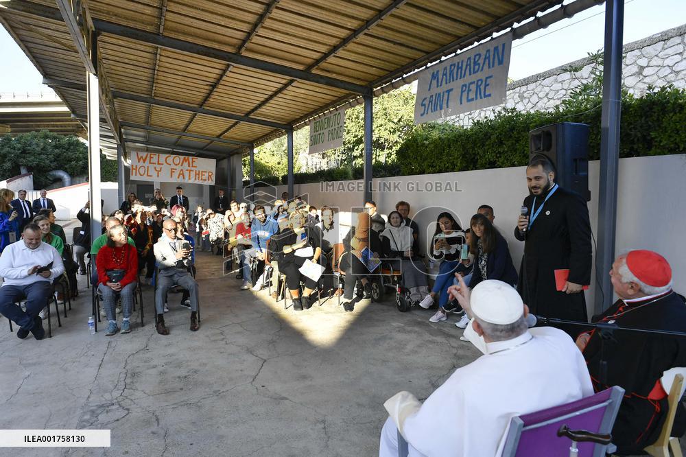 Pope Francis Visits Marseille - House Of The Missionaries Of Charity
