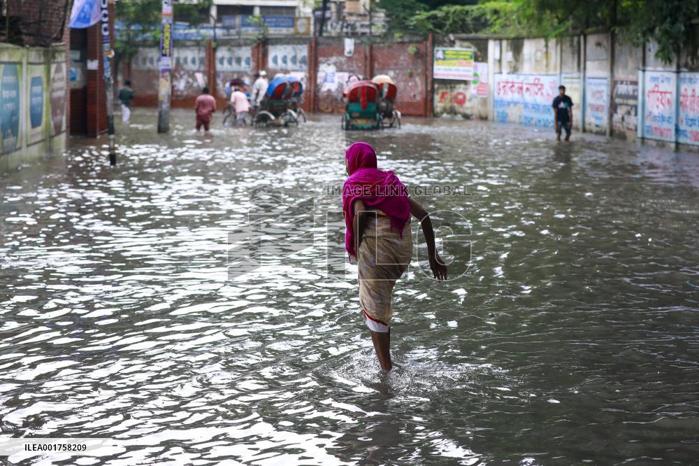 Heavy Rains Trigger Flooding - Dhaka