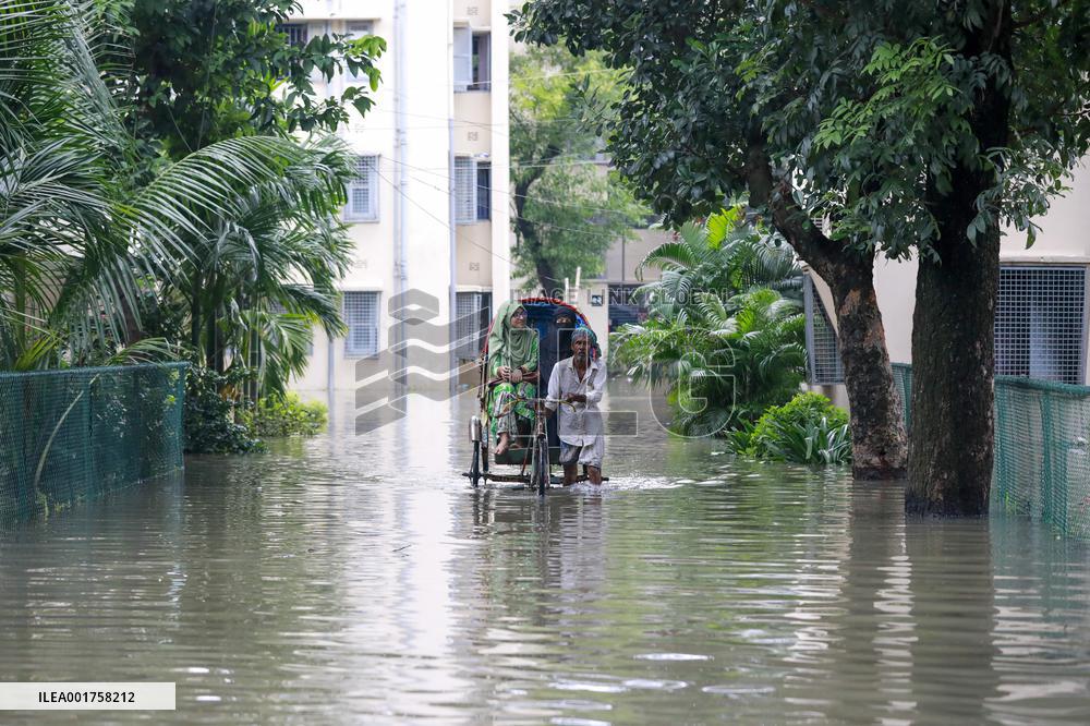 Heavy Rains Trigger Flooding - Dhaka