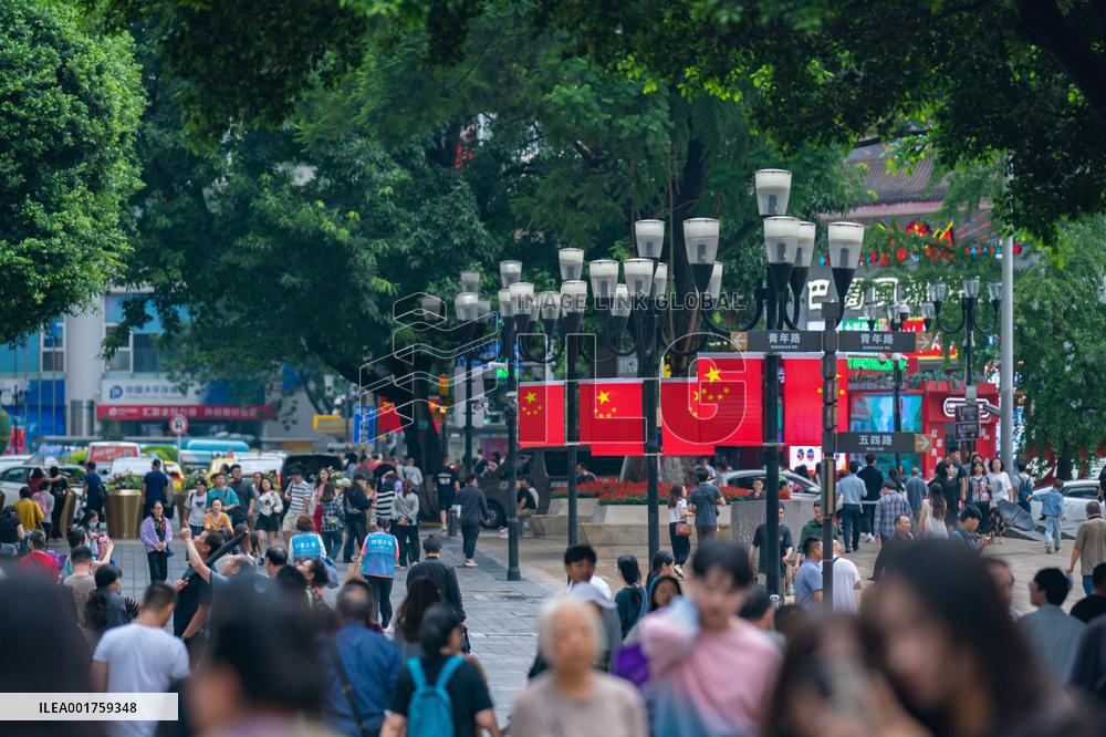 Chinese Celebrate National Day in Chongqing