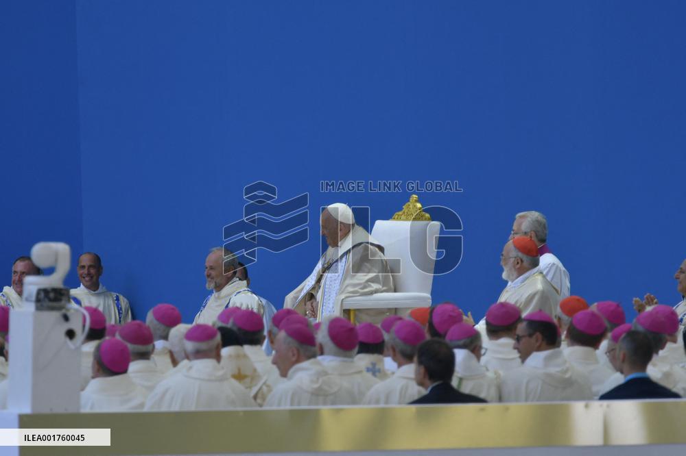 Pope Francis Visits Marseille - Mass at the Velodrome stadium