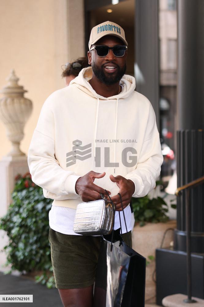 MFW - Gabrielle Union And Dwyane Wade Leave Hotel