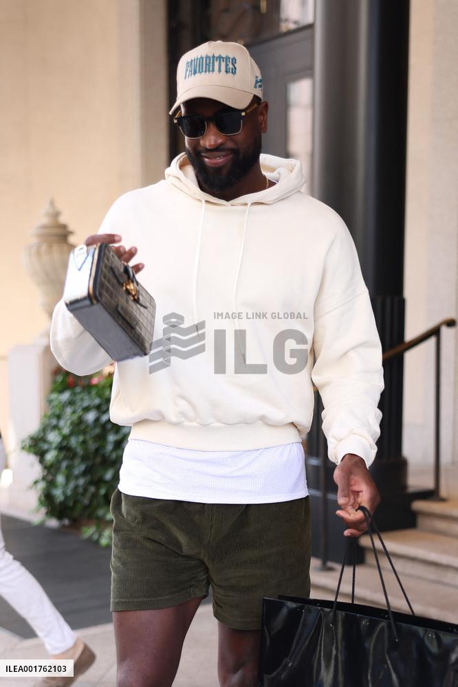 MFW - Gabrielle Union And Dwyane Wade Leave Hotel
