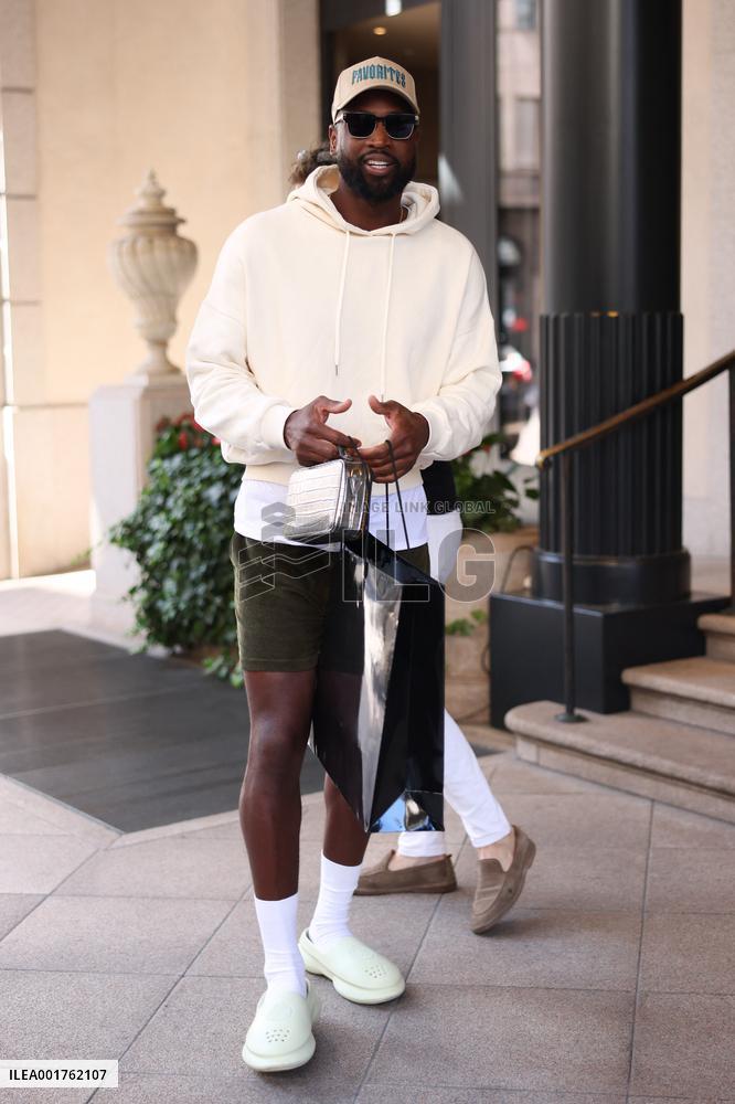 MFW - Gabrielle Union And Dwyane Wade Leave Hotel