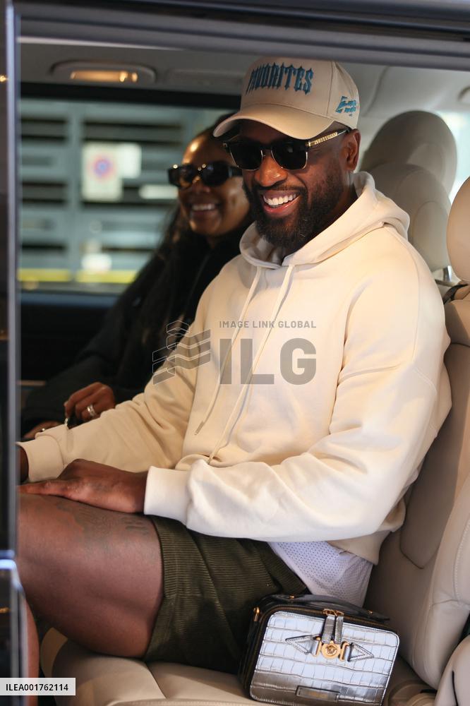 MFW - Gabrielle Union And Dwyane Wade Leave Hotel