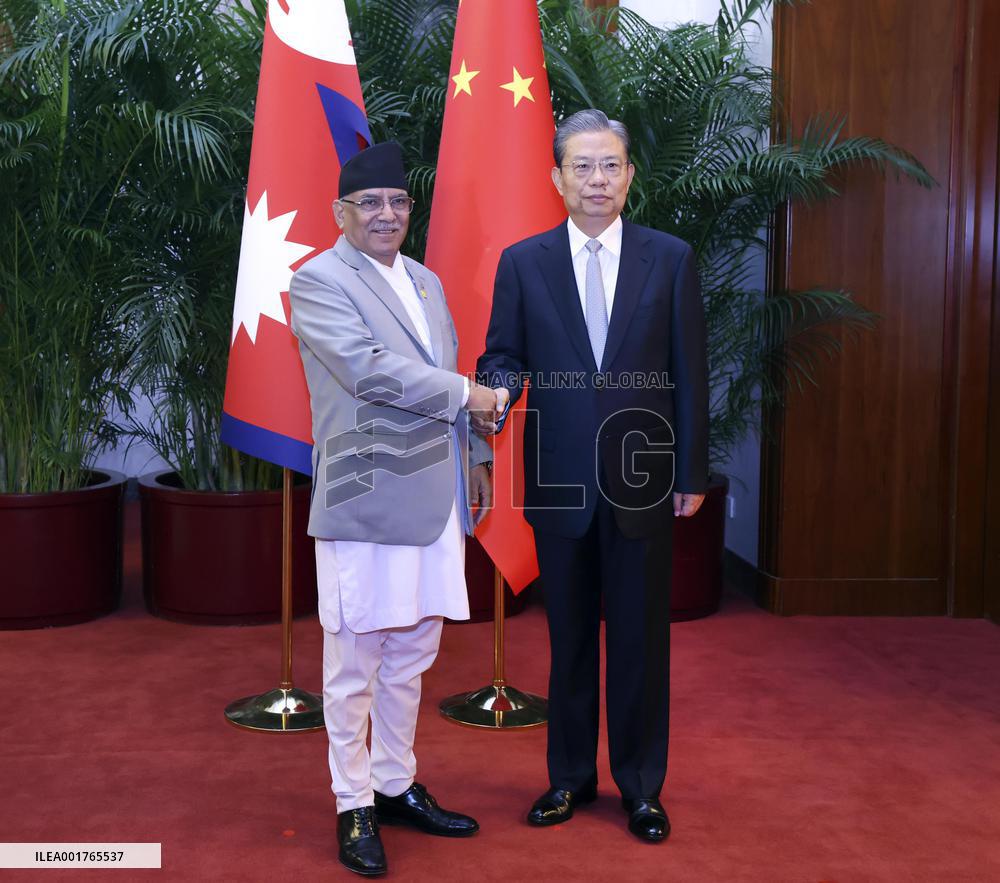 CHINA-BEIJING-ZHAO LEJI-NEPALESE PM-MEETING (CN)