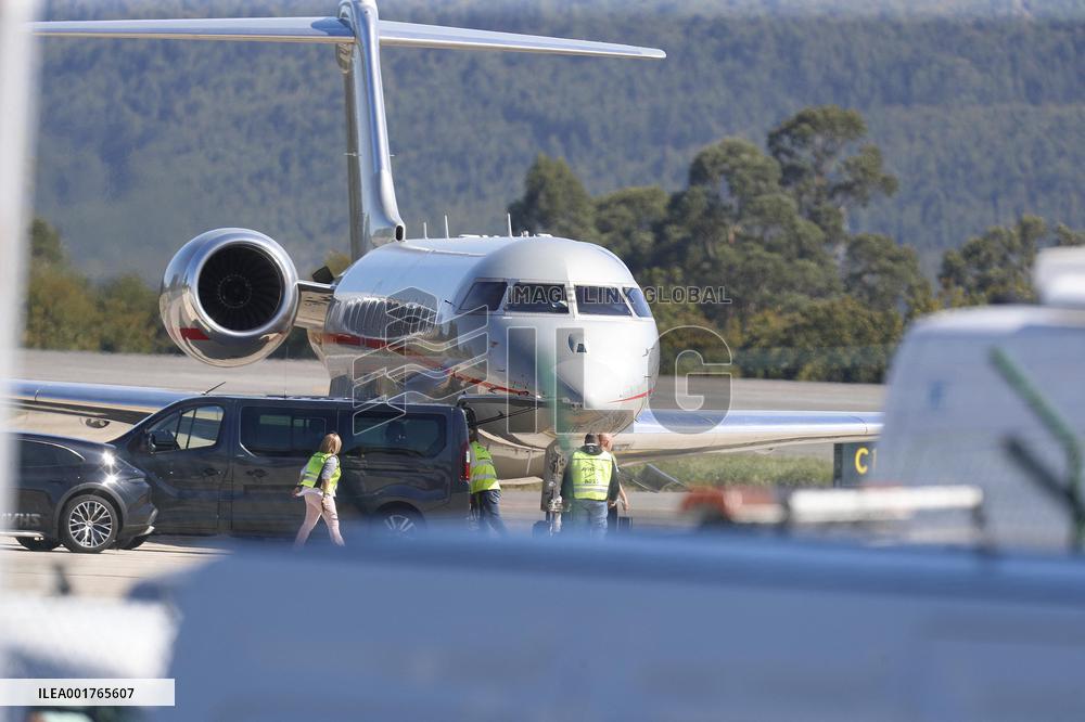 Juan Carlos Arrives In Sanxenxo