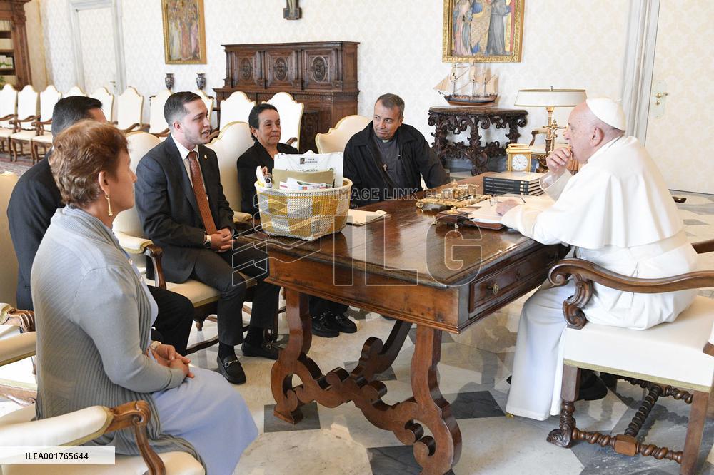 Pope Francis In Private Audiences - Vatican