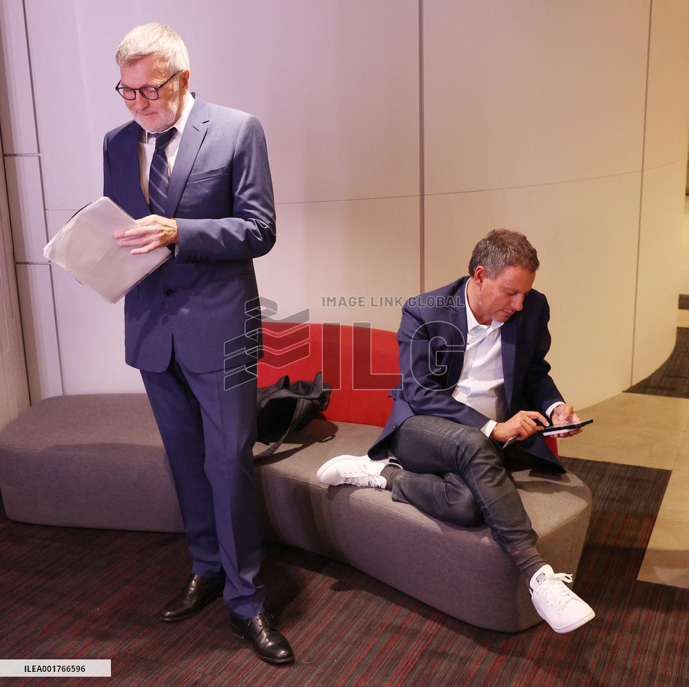 French TV Host Laurent Ruquier New Show on BFMTV - Paris