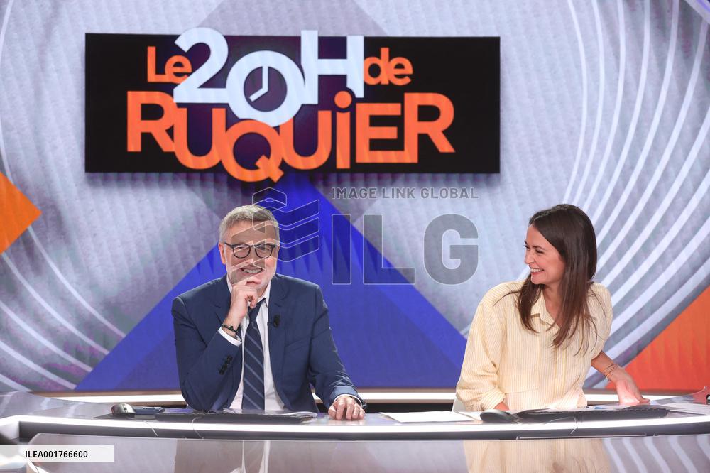French TV Host Laurent Ruquier New Show on BFMTV - Paris