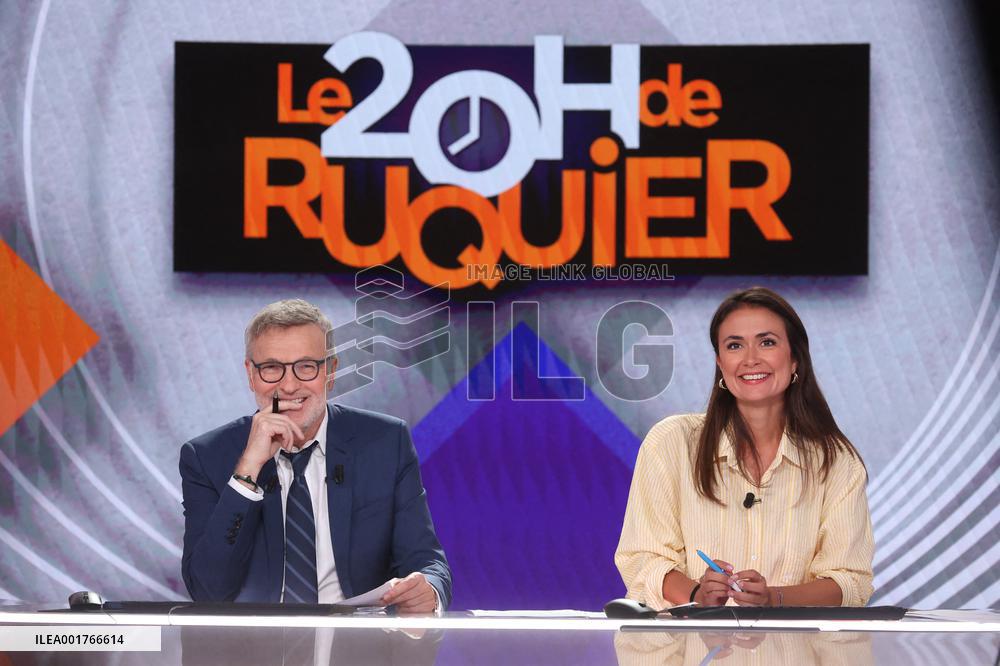 French TV Host Laurent Ruquier New Show on BFMTV - Paris