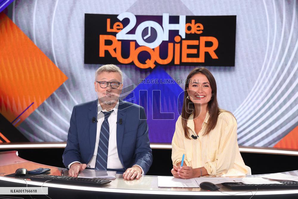 French TV Host Laurent Ruquier New Show on BFMTV - Paris