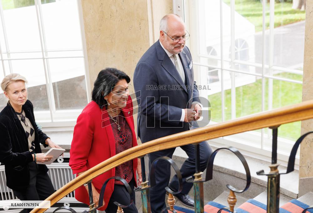 The President of Georgia visiting Estonia
