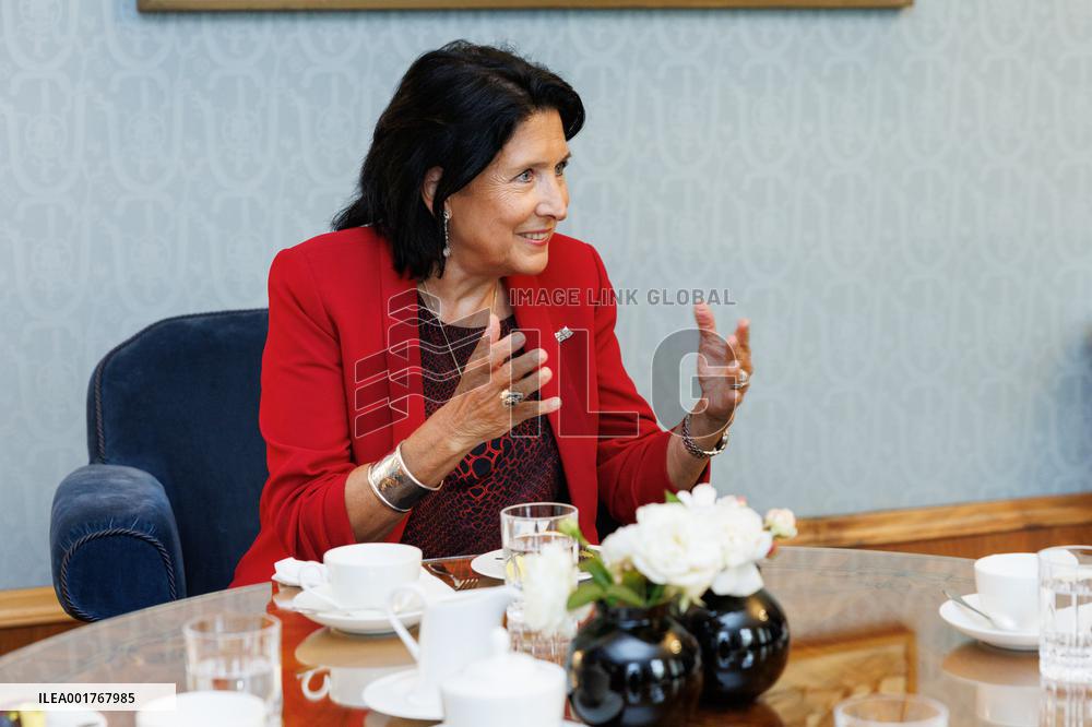 The President of Georgia visiting Estonia