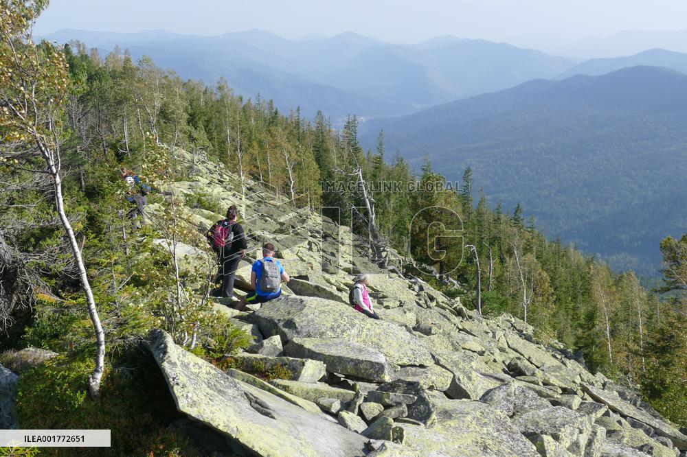Gorgany mountain range in Ivano-Frankivsk Region
