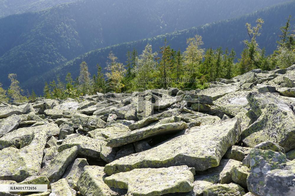 Gorgany mountain range in Ivano-Frankivsk Region