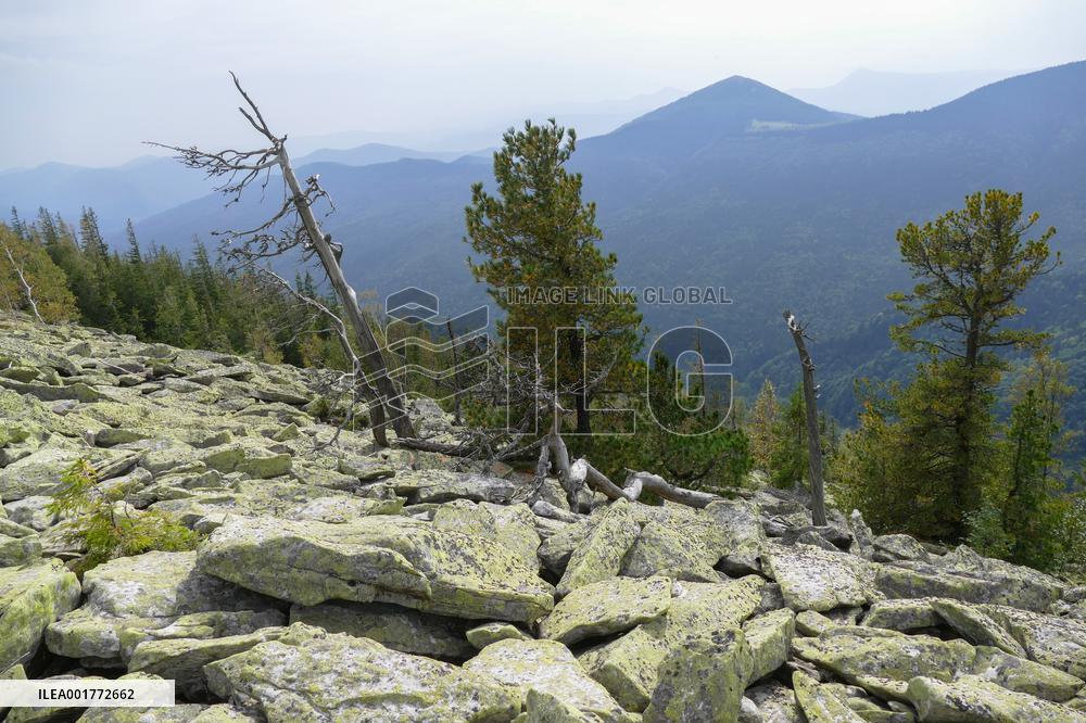 Gorgany mountain range in Ivano-Frankivsk Region