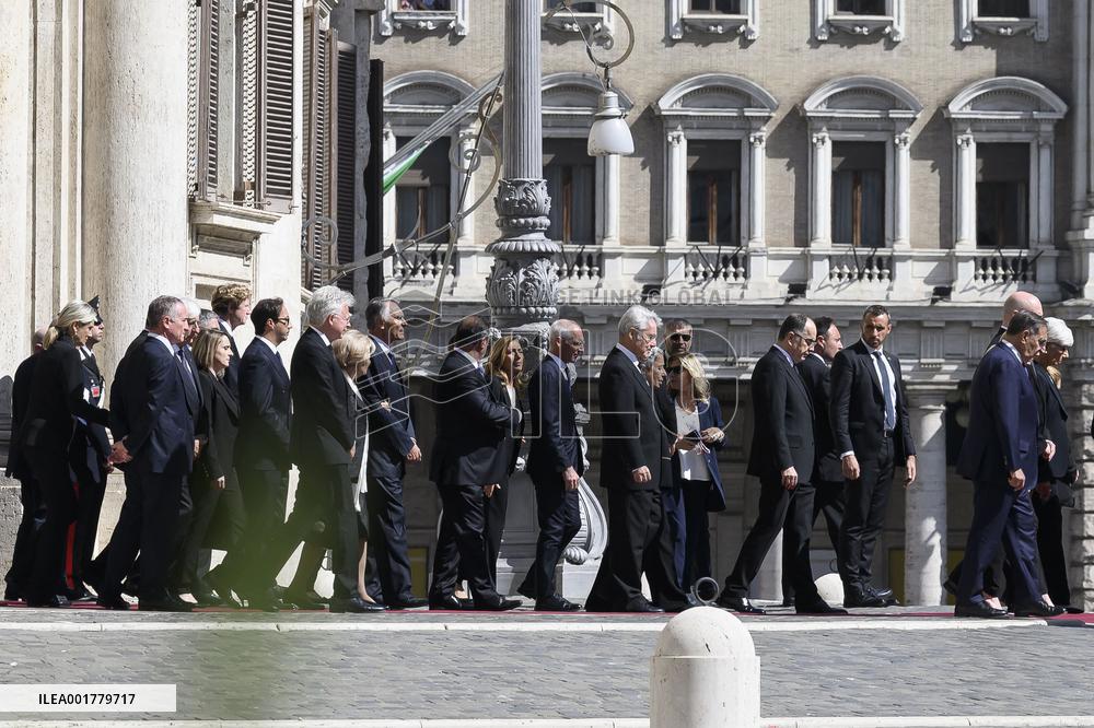 Late Italian President Napolitano Non-Religious State Funeral - Rome