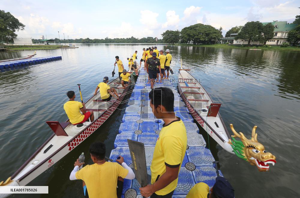 (SP) MYANMAR-YANGON-DRAGON BOAT-ASIAN GAMES-TRAINING