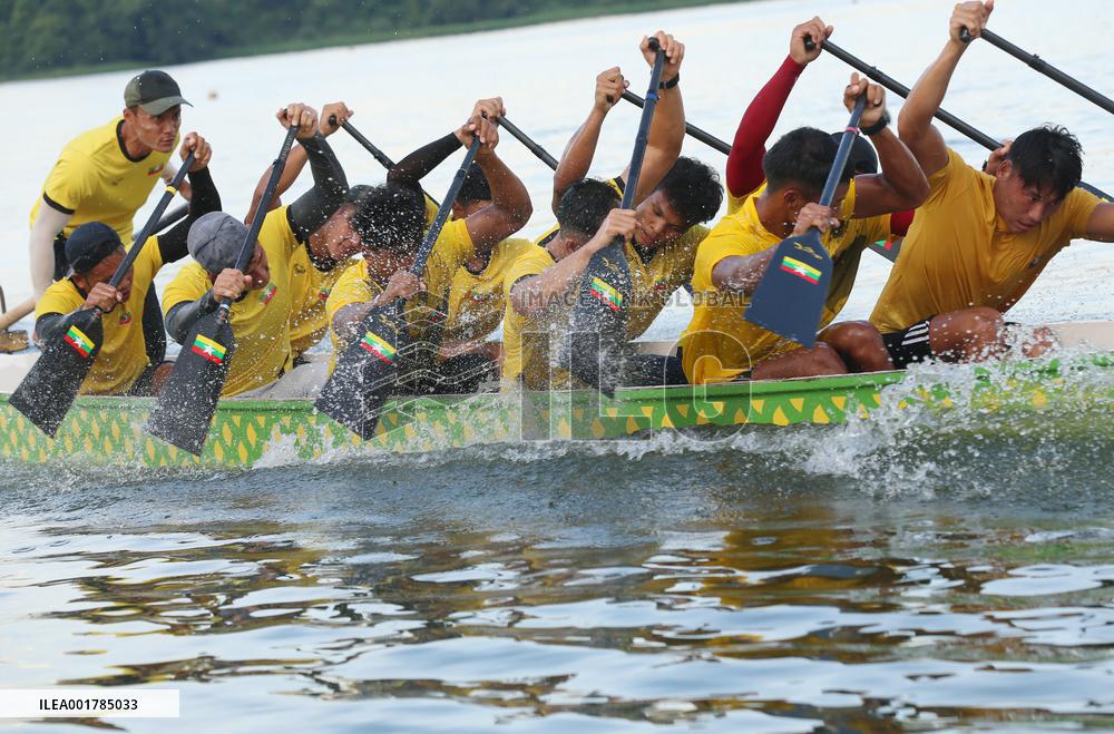 (SP) MYANMAR-YANGON-DRAGON BOAT-ASIAN GAMES-TRAINING