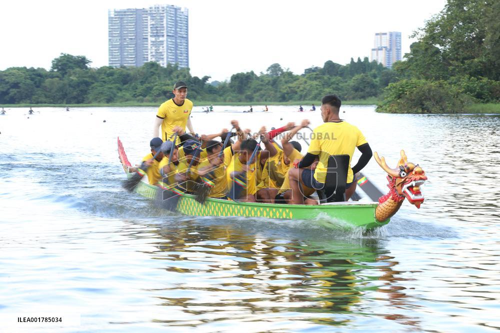 (SP) MYANMAR-YANGON-DRAGON BOAT-ASIAN GAMES-TRAINING
