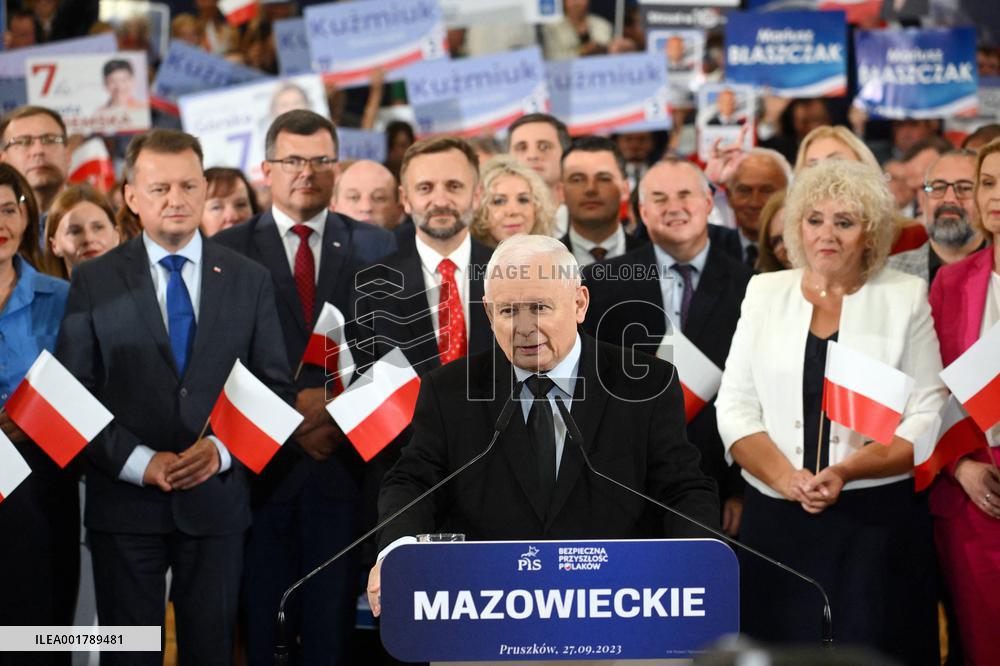 PiS Leader Kaczynski Holds A Campaign Rally - Poland