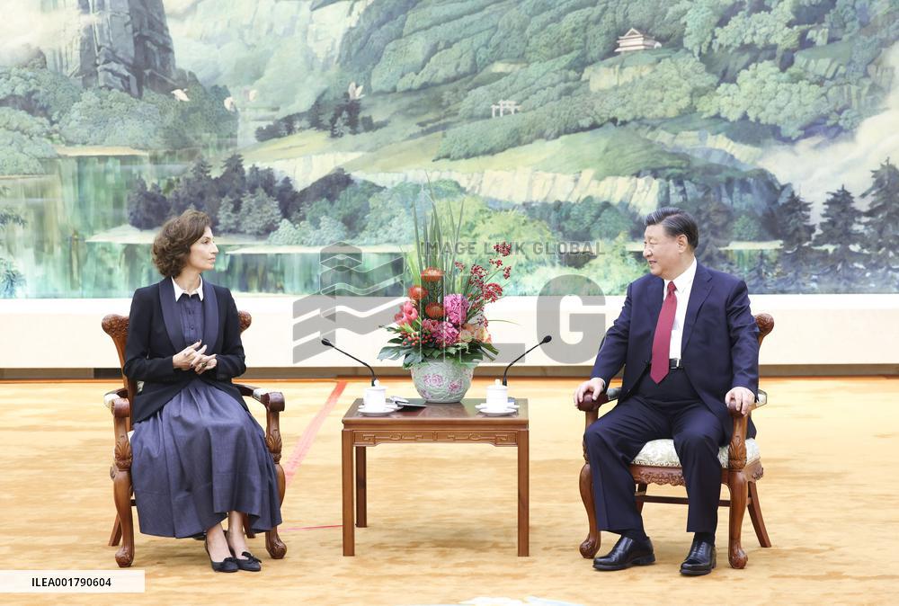 CHINA-BEIJING-XI JINPING-UNESCO CHIEF-MEETING (CN)