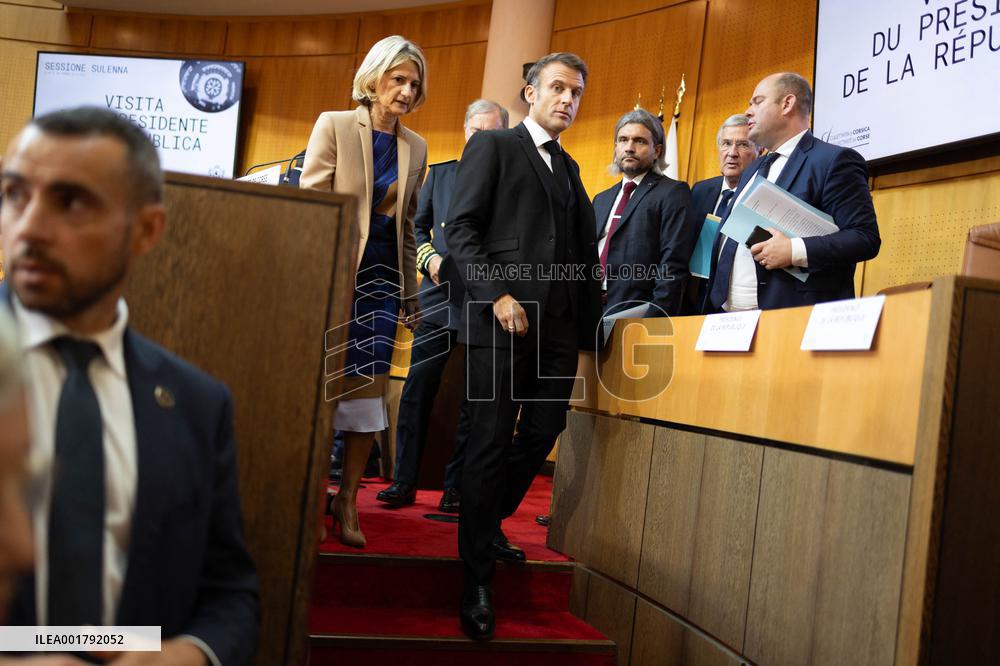 President Macron Visits Corsica